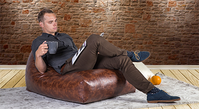 Floor cushions, bean bags