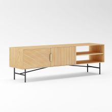 TV table BASSEL 160x40xH50cm, 3D melamine