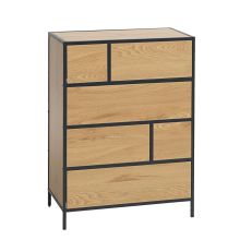 Sideboard HEDVIG 70x40xH95cm, ash/black