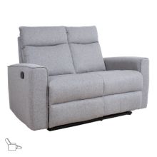 Recliner sofa MORA 2-seater with manual mechanism, grey