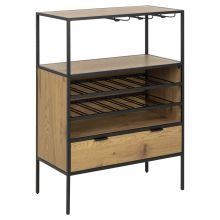 Cabinet SEAFORD 77x40xH105cm, black