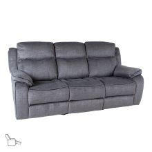 Recliner sofa GENTRY 3-seater with manual mechanism, grey