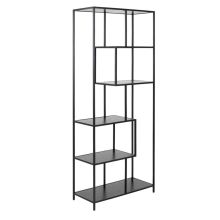 Bookcase SEAFORD 77x35xH185cm, black