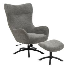 Крісло TALGARTH розкладне з підніжкою, сіре