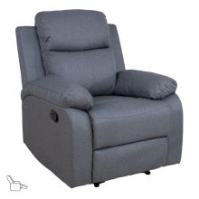 Recliner armchair REX with manual mechanism, dark grey