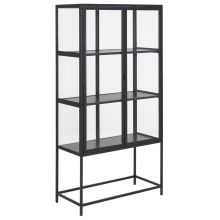 Glass cabinet SEAFORD 77x35xH150cm, black