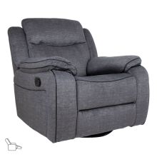 Recliner armchair GENTRY with manual mechanism, grey