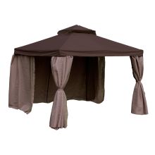 Gazebo LEGEND 2,91x3,91xH2/2,8m, brown
