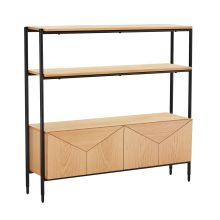 Shelf NATE 125,5x32xH117cm, oak