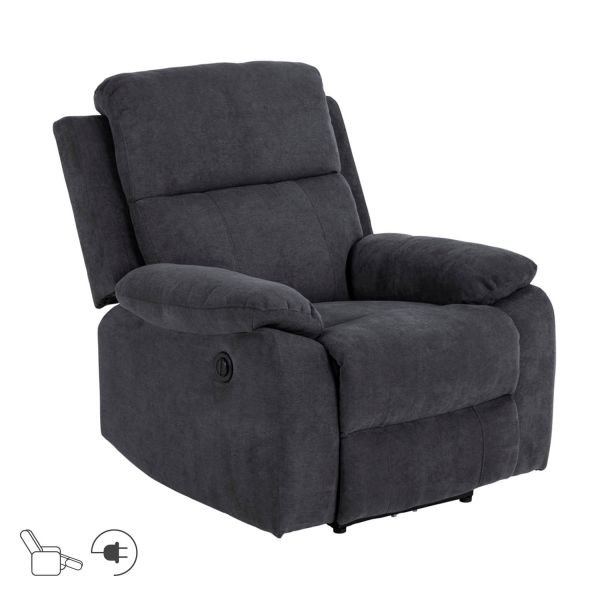 Крісло MORA recliner, темно-сіре