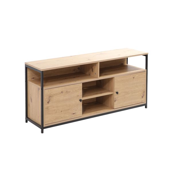 Тумба під телевізор STUDY 120x40xH54 см, дуб/чорний