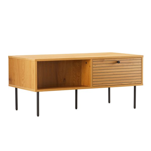 Журнальний столик LINE 100x50xH45см, меламін з дубовою корою