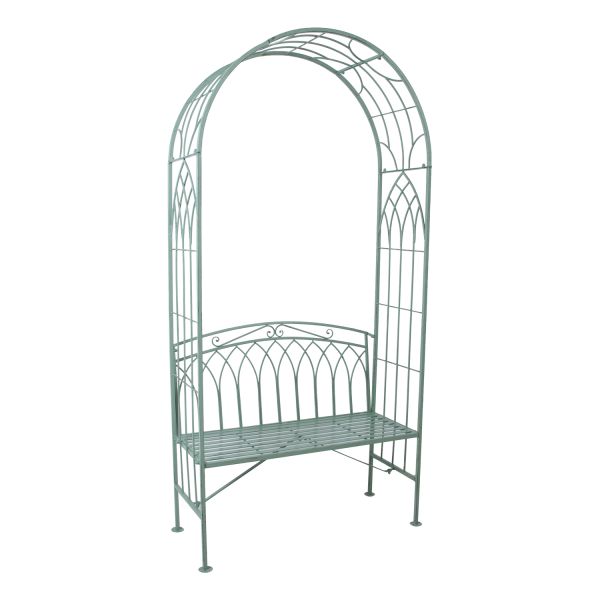 Лавка MINT з дугою, антично-зелений метал