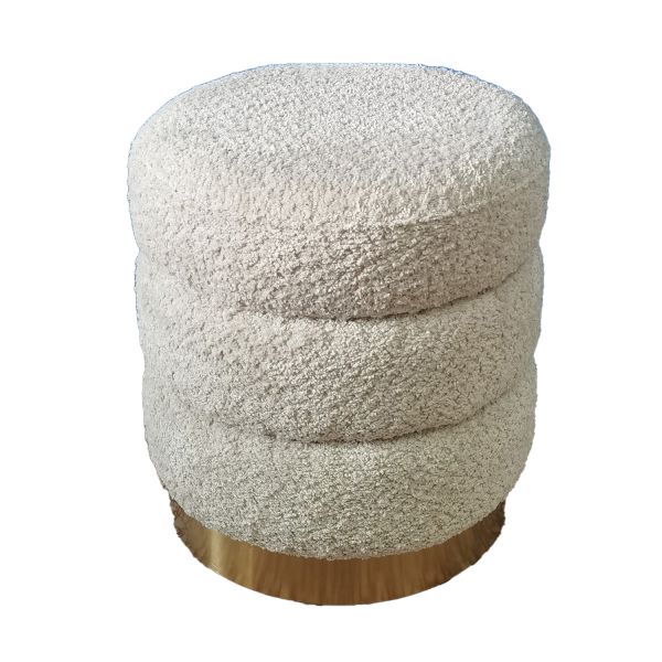 Пуф LAUREN D35xH38 см, білий