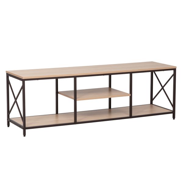 Тумба під телевізор STUDY 140x40xH46,5 см, дуб/чорний