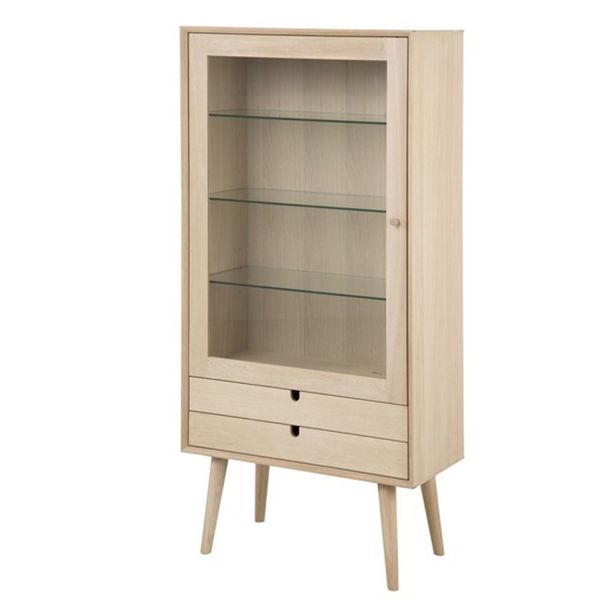 Скляна шафа CENTURY 72x36xH143,2 см, дуб