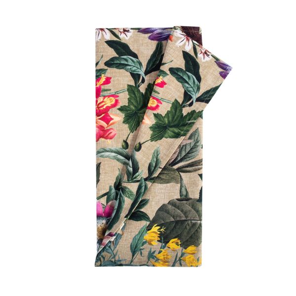Скирниця на стіл AMAZONIA 43x116 см, бежевий квітковий принт