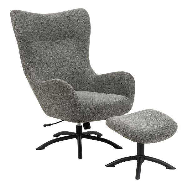 Крісло TALGARTH розкладне з підніжкою, сіре