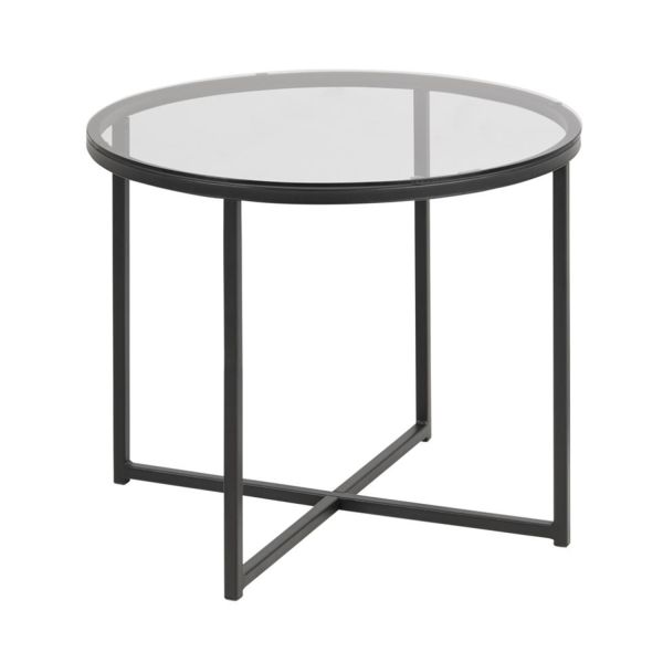 Журнальний столик CROSS D55xH45 см, димчасте скло