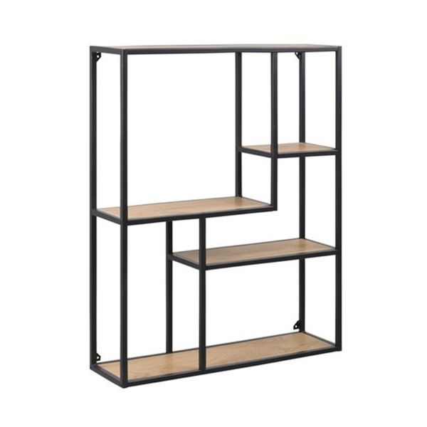 Настінна полиця SEAFORD 75x20xH91см, дуб