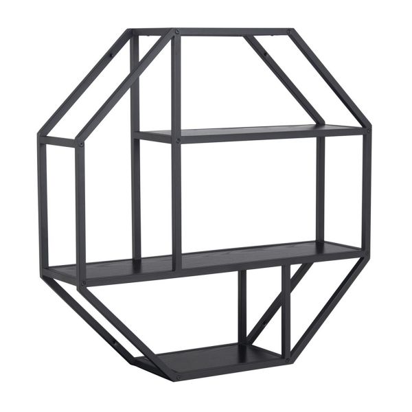 Настінна полиця SEAFORD 77x22xH77см, чорна