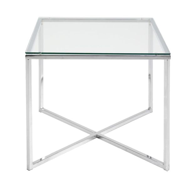 Журнальний столик CROSS 50x50xH45см, скло