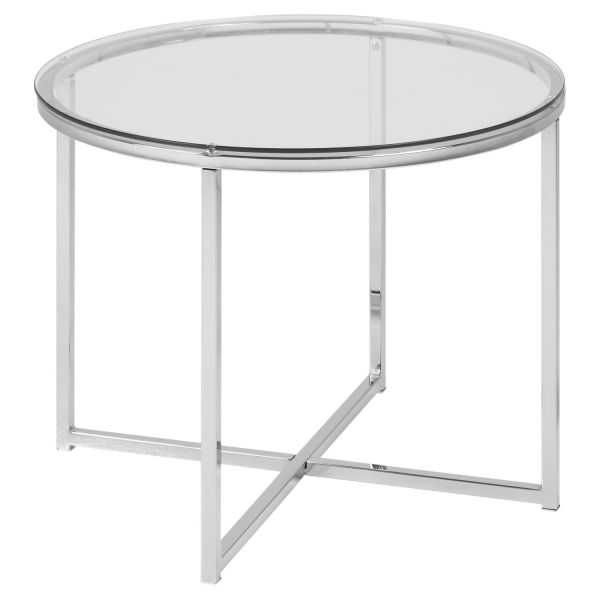 Журнальний столик CROSS D55xH45 см, прозорий