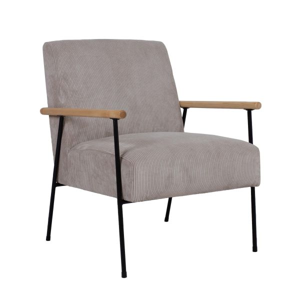 Крісло JADE 63x75,5xH85,5 см, сірувато-бежеве