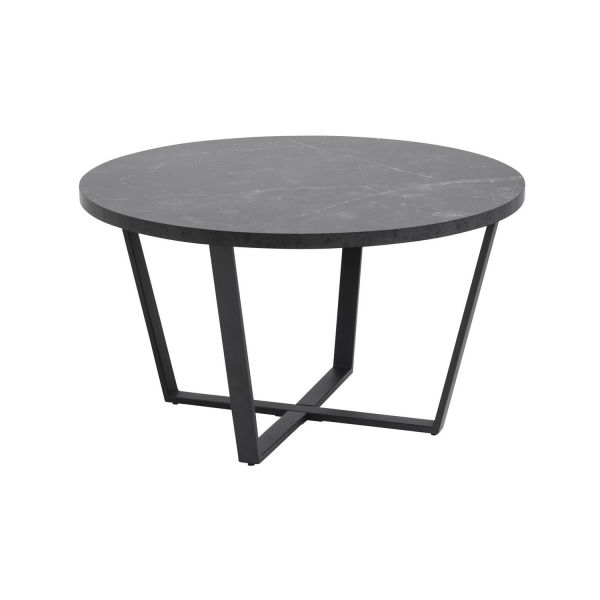 Журнальний столик AMBLE D77xH44см, чорний мармур